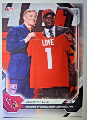 Jeremiyah love 2026 topps - jeremiyah, now
